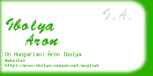 ibolya aron business card